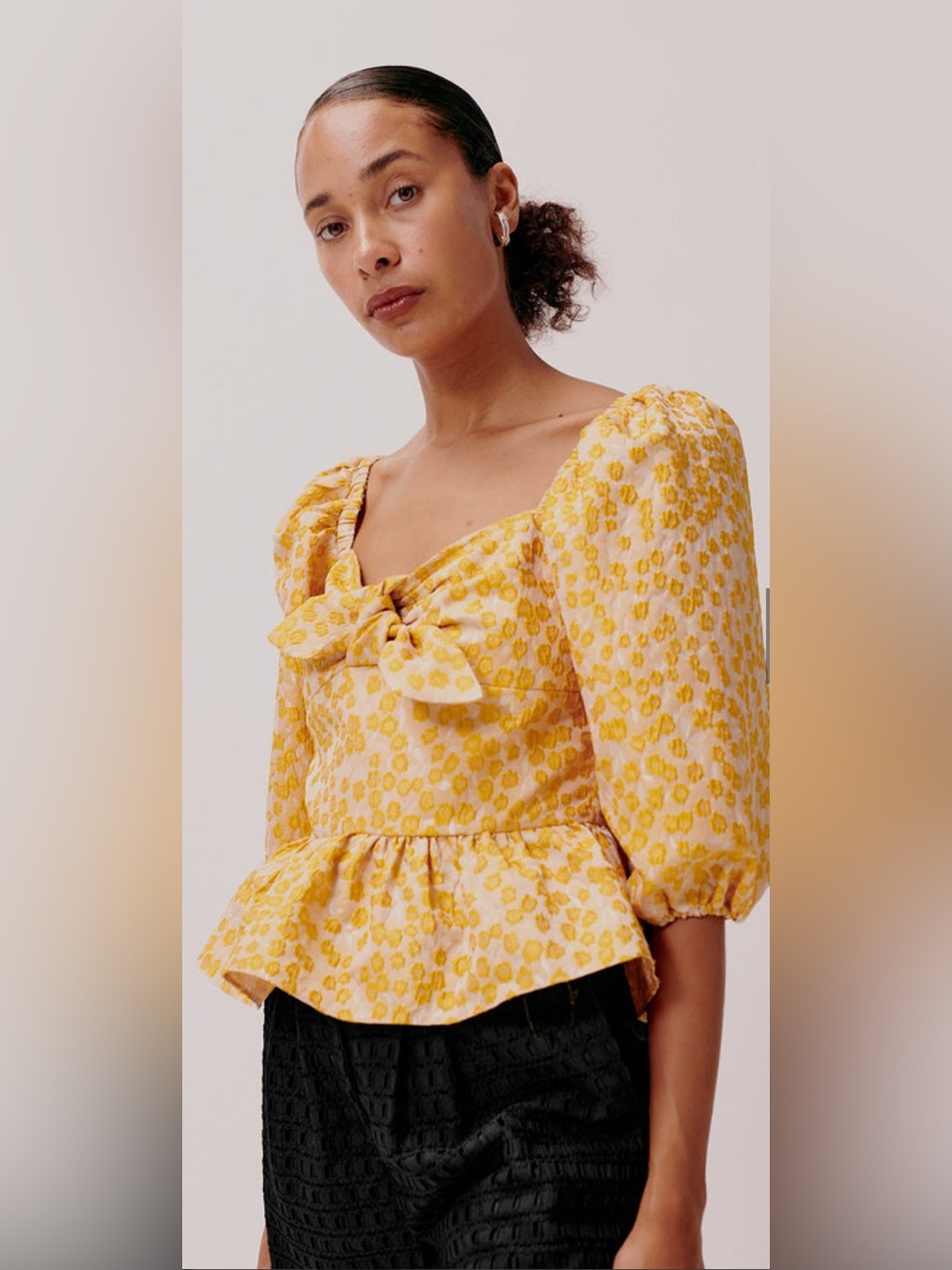 Hoffman Copenhagen Margot Peplum Top - Size S